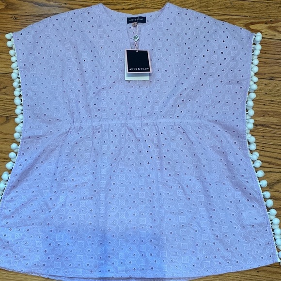 Andy & Evan lavender eyelet Swim Cover Up NWT - Picture 3 of 3